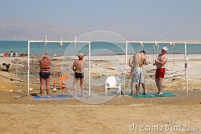 Dead Sea Swimming in Israel Editorial Stock Photo